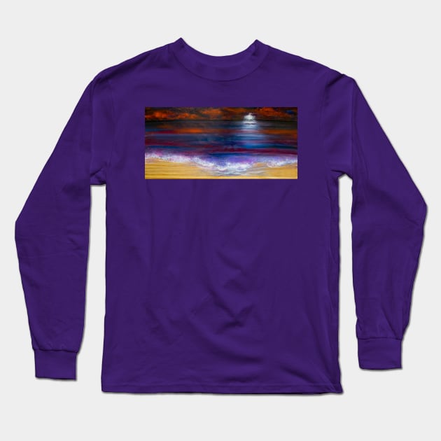 MoonGlow Long Sleeve T-Shirt by SeanKalleyArt